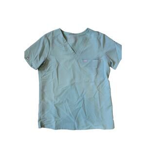 FIGS Women's Catarina One Pocket Scrub Top in Jade Green Size S